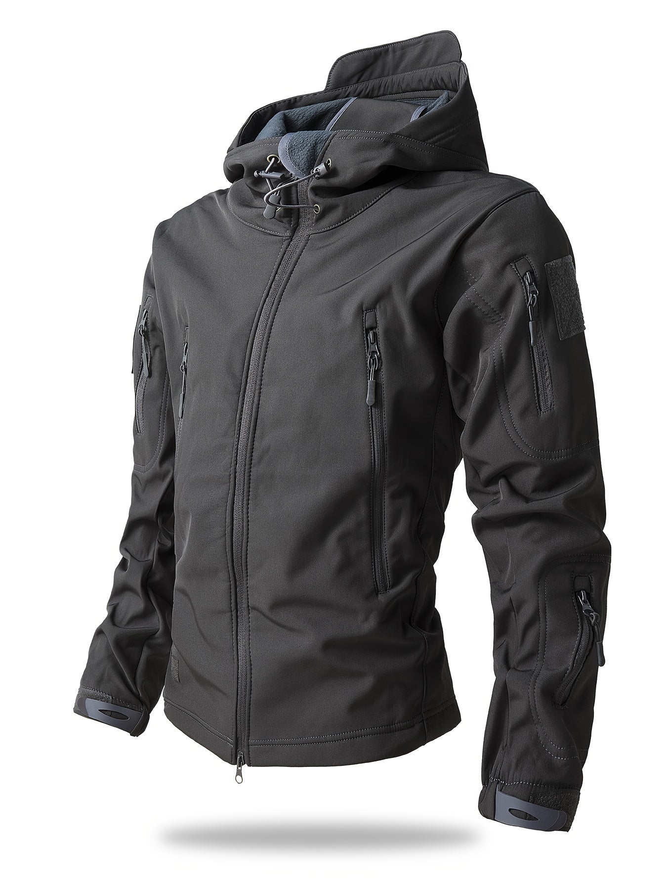 Veste coupe-vent tactique zippée pour les activités de plein air Pour hommes | Parfait pour les activités de plein air