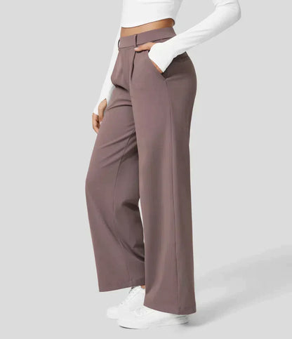 Grace - Pantalon Stretch à Taille Haute et Coupe Droite pour Femmes