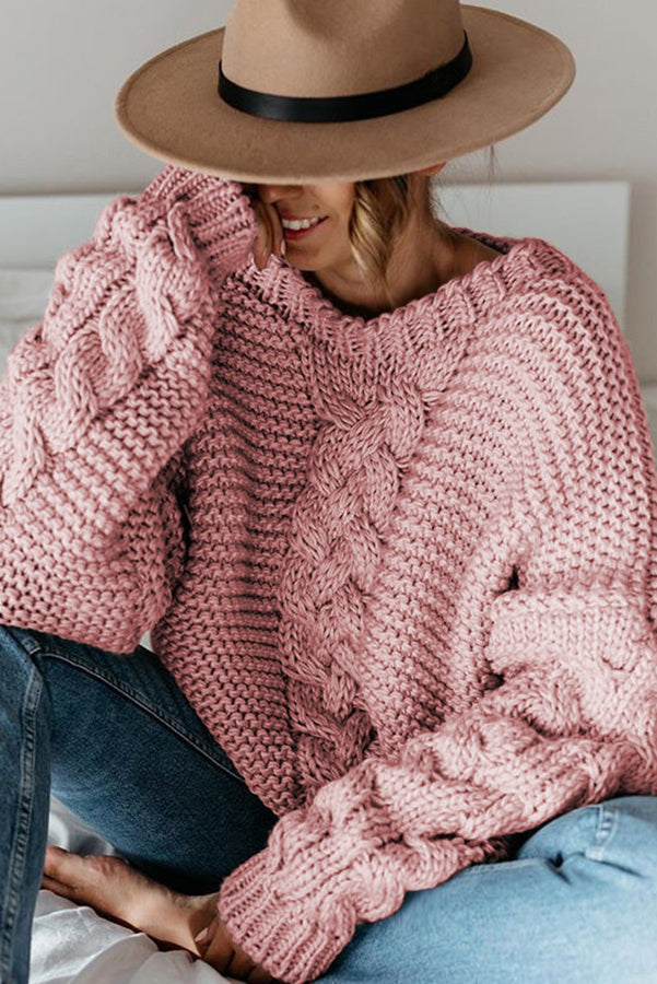 Voleta Sweater | Pull décontracté en maille torsadée