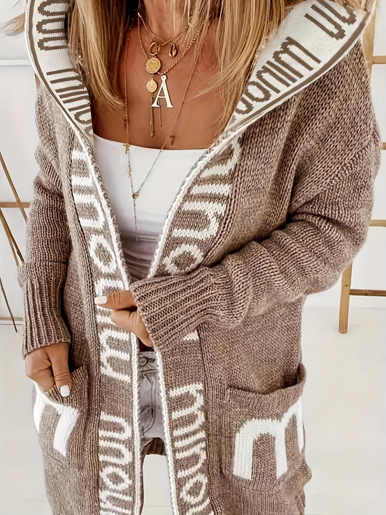 Coco-Mode | Cardigan à capuche imprimé pour femmes - Idéal pour chaque saison