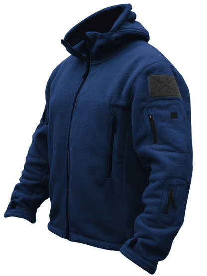 Veste d'extérieur chaude en polaire zippée et coupe-vent pour hommes | Parfait pour les activités de plein air