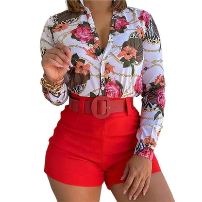 Varla Blouse | Blouse à manches longues avec impression