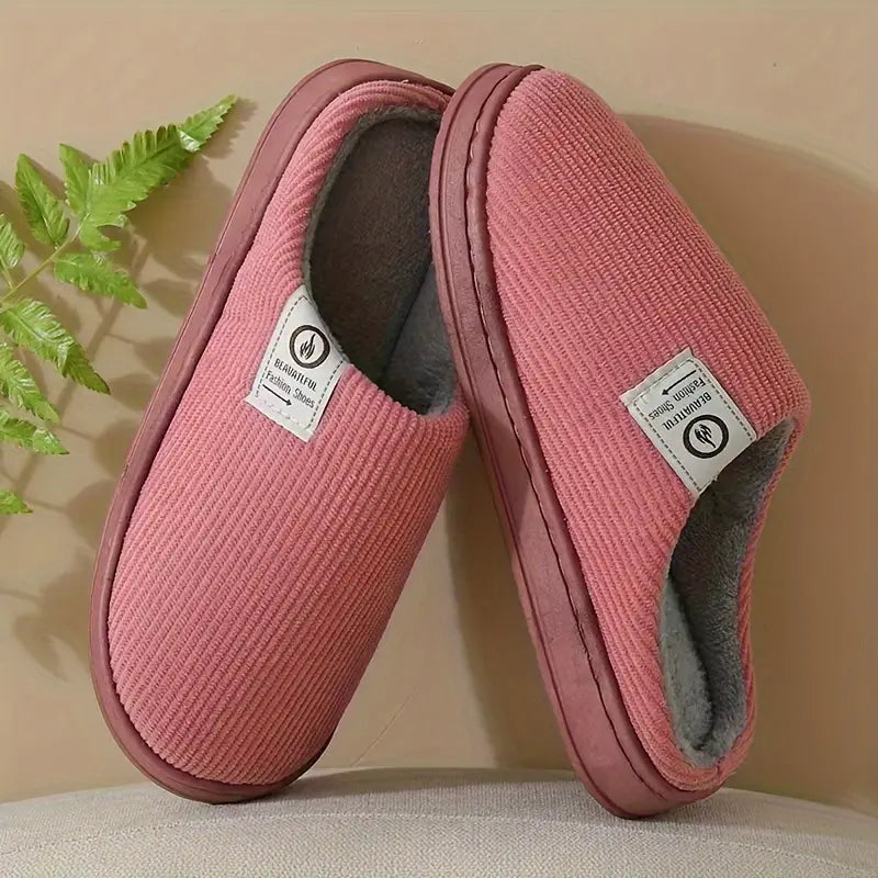 Chaussons d'hiver douillets - Rose - Chauds et douillets - Parfaits pour les soirées froides