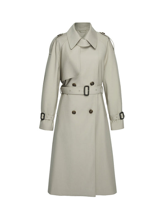 Trench-coat classique avec ceinture pour femmes