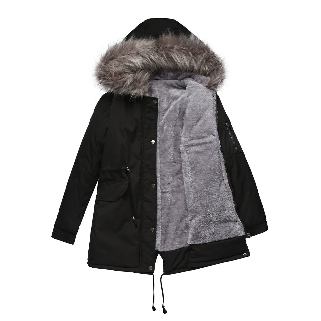 Parka à capuche pour femme