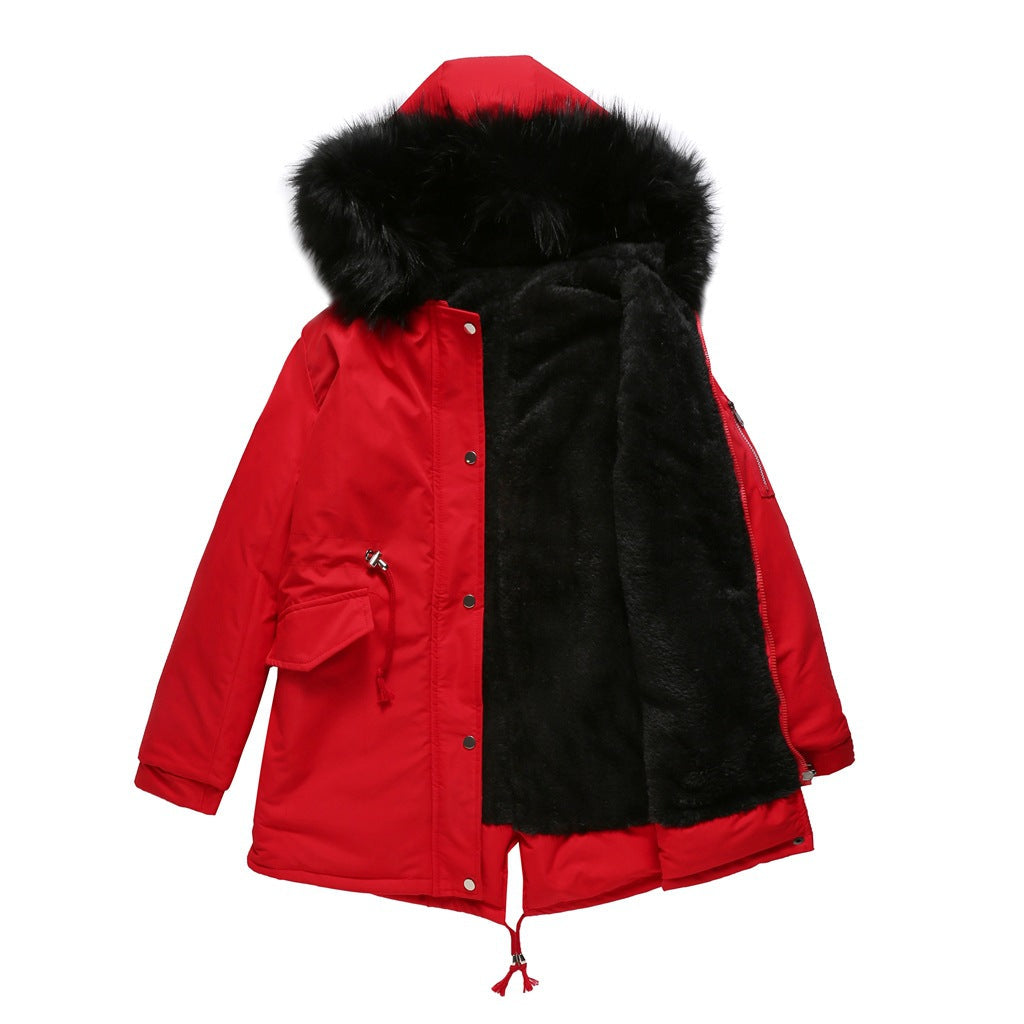 Parka à capuche pour femme