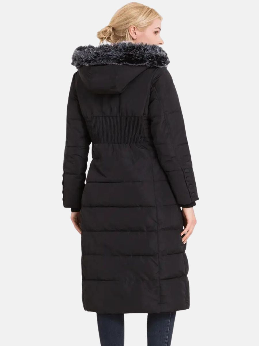 Veste longue avec capuche pour femmes