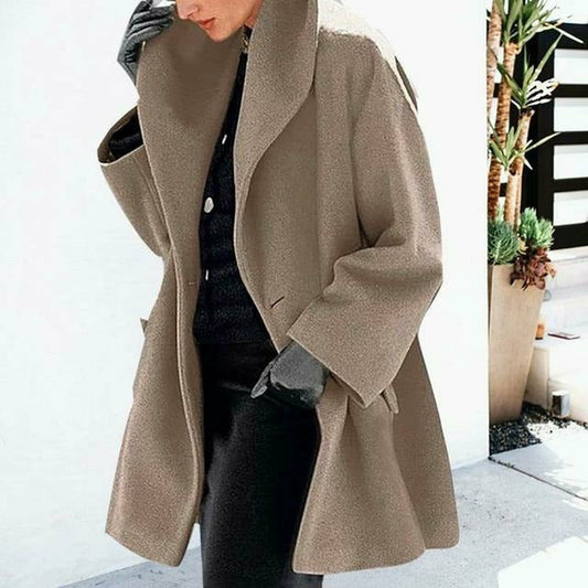 Yzra Coat | Manteau ample de couleur unie