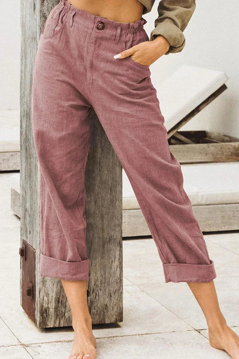 Adèle - Pantalon en lin décontracté et élégant