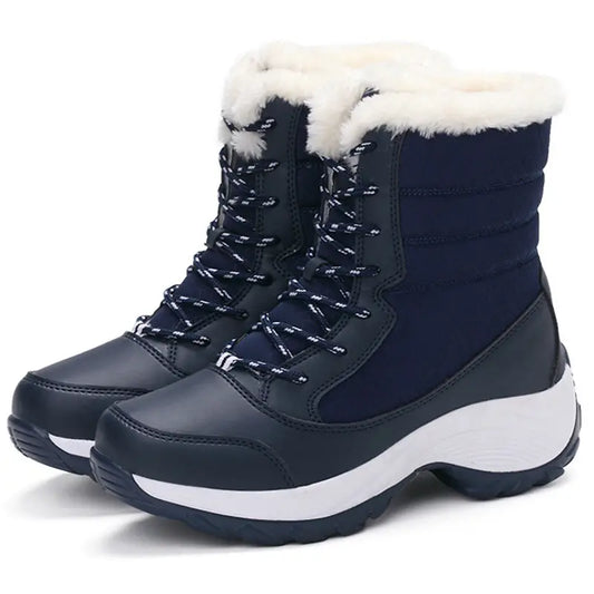 Bottes de neige chaudes, imperméables, doublées de peluche et antidérapantes pour femmes