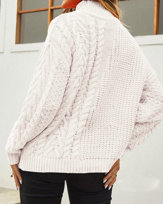 Pull à col roulé tricoté pour femmes