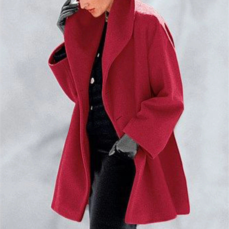 Yzra Coat | Manteau ample de couleur unie