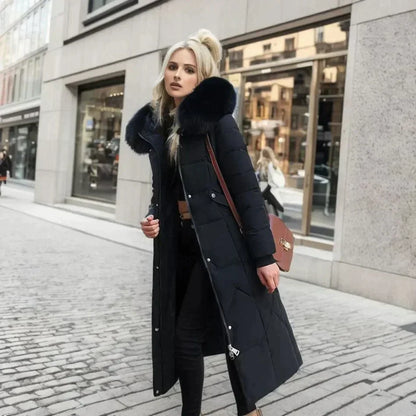 Trench-coat en fourrure à la mode - Blanc - Chic et chaud