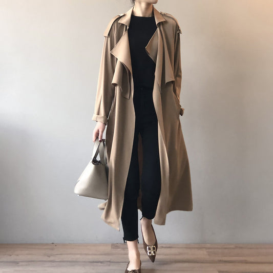 Trench-coat baggy rétro pour femme