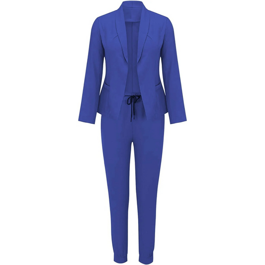 Lena | Ensemble blazer et pantalon slim uni