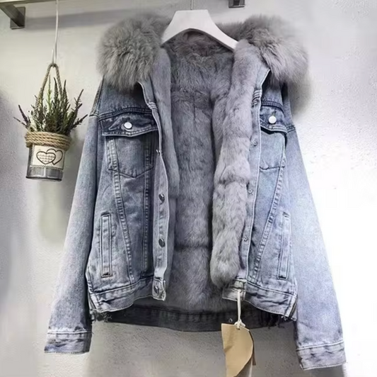 Manteau en jean, veste en peluche et coton