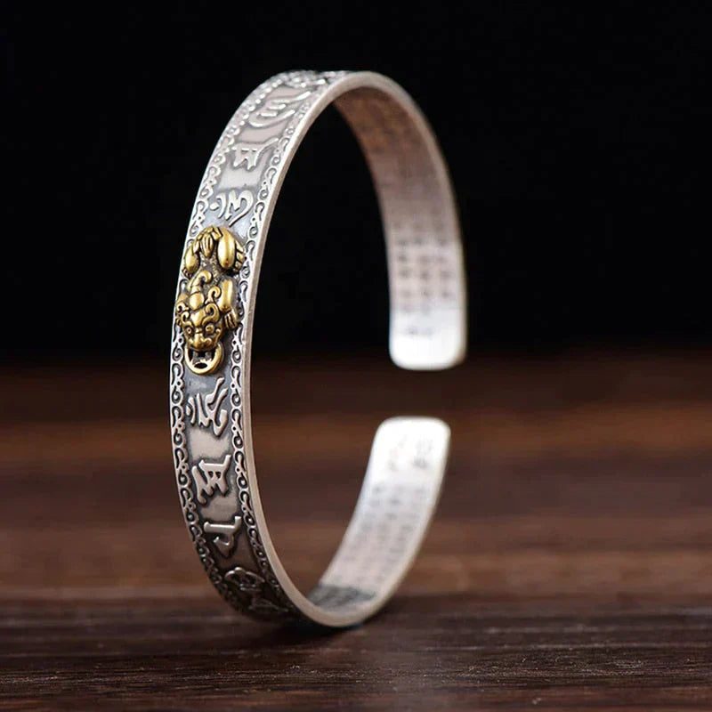 Bracelet de richesse Pixiu en argent | Un morceau de la mythologie chinoise