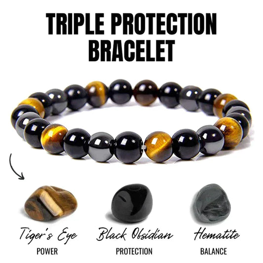 Bracelet de perles triple protection | Tough with meaning