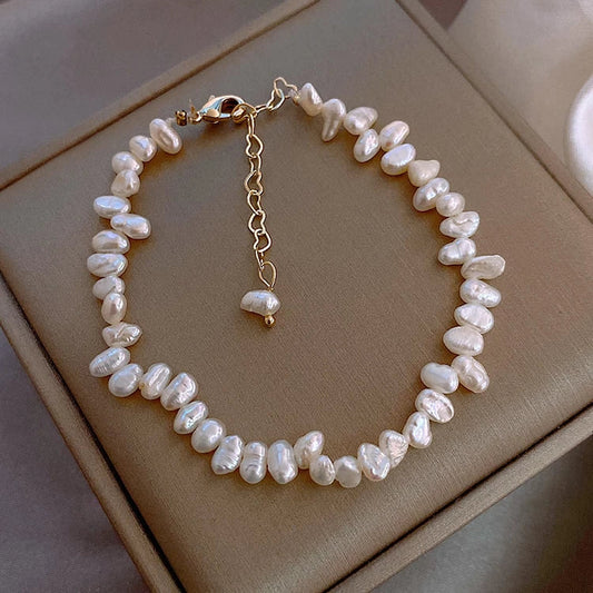 Bracelet de perles d'eau douce | Avec de belles perles blanches !