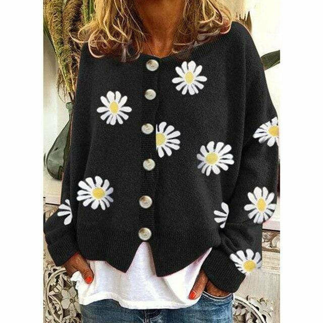 Yasmine Sweater | Pull en maille imprimé floral