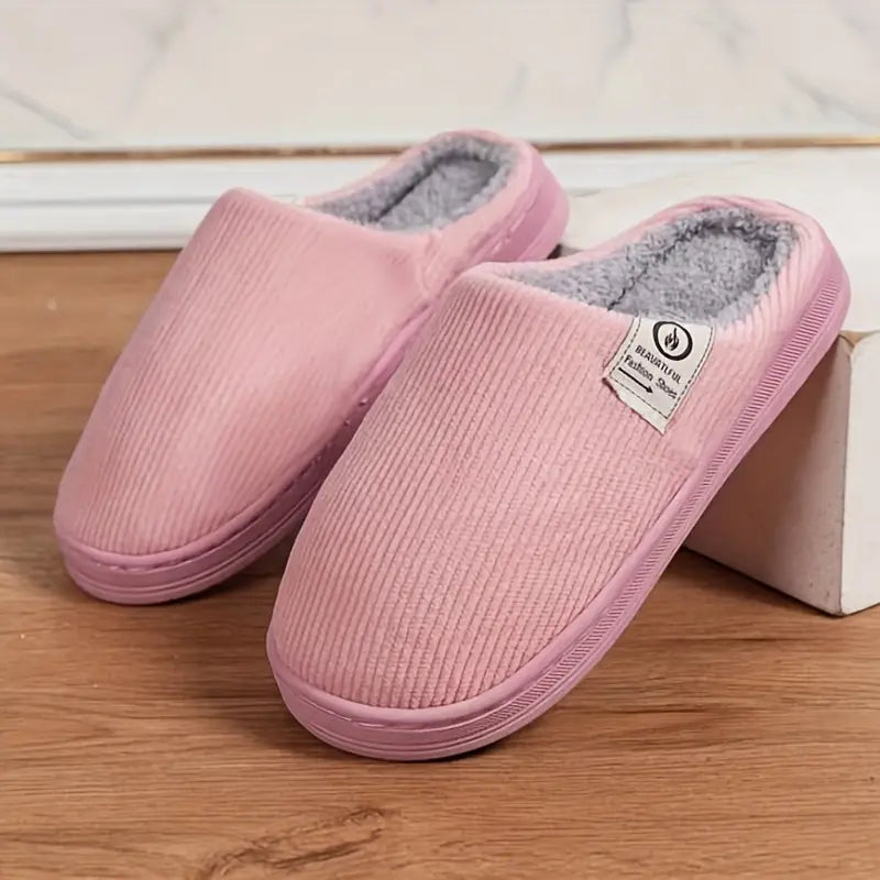 Chaussons d'hiver douillets - Rose - Chauds et douillets - Parfaits pour les soirées froides