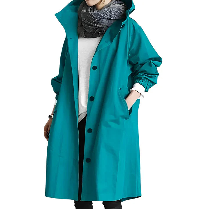 Veste de pluie imperméable classique avec capuche pour femmes | Parfait pour les activités de plein air