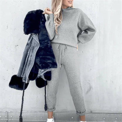 Tracksuit pour femmes - Casual Chic - Tissu doux, coupe décontractée, poches latérales - Idéal pour un usage quotidien