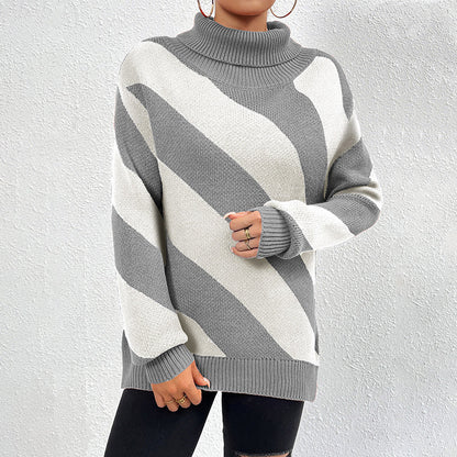 Wilminia Sweater | Pull décontracté en maille rayée