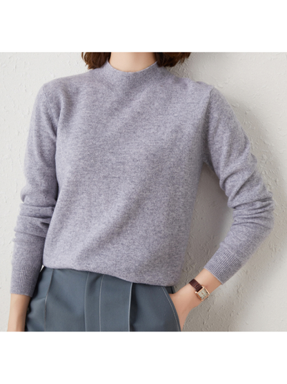 Yzelka Sweater | Pull classique à col montant pour femmes