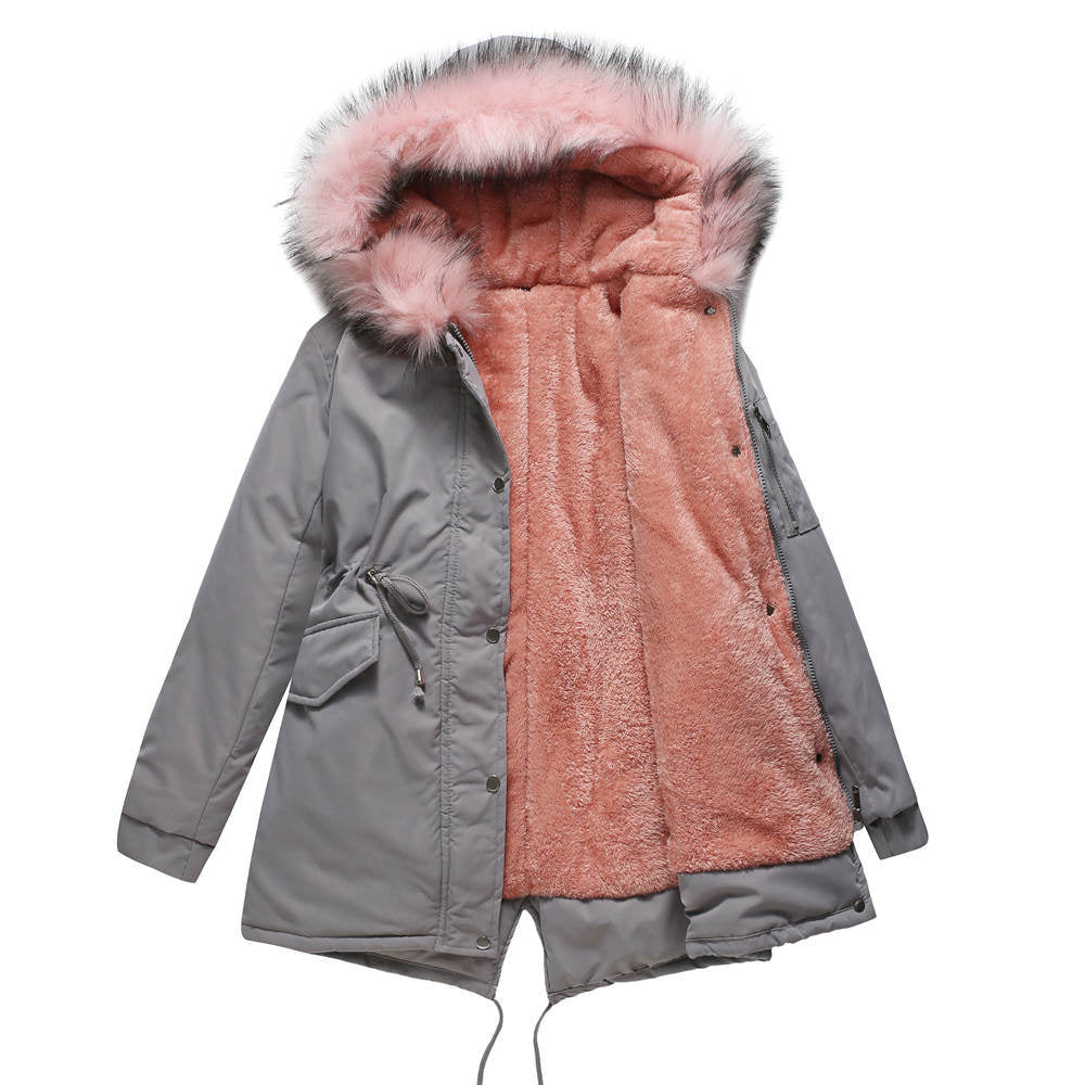 Parka à capuche pour femme