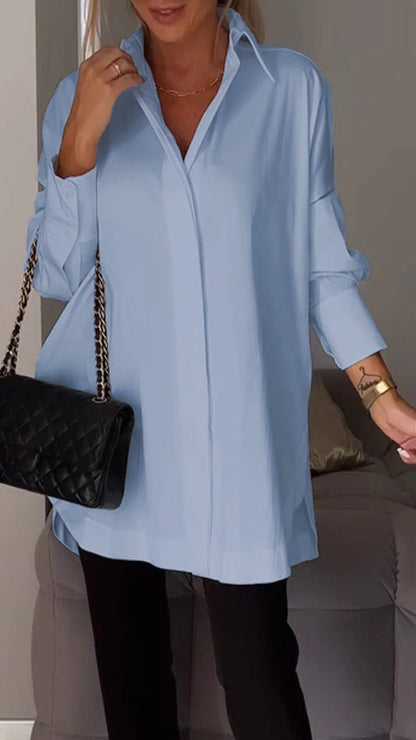 Bettina - Blouse chique en mousseline de soie grande taille