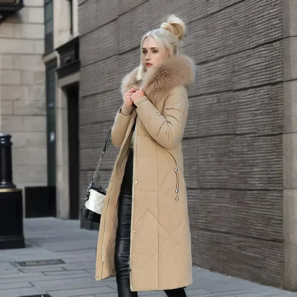 Trench-coat en fourrure à la mode - Blanc - Chic et chaud