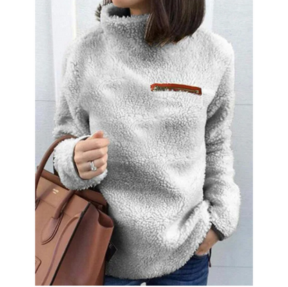 Zaria Sweater | Pull en laine polaire à col haut