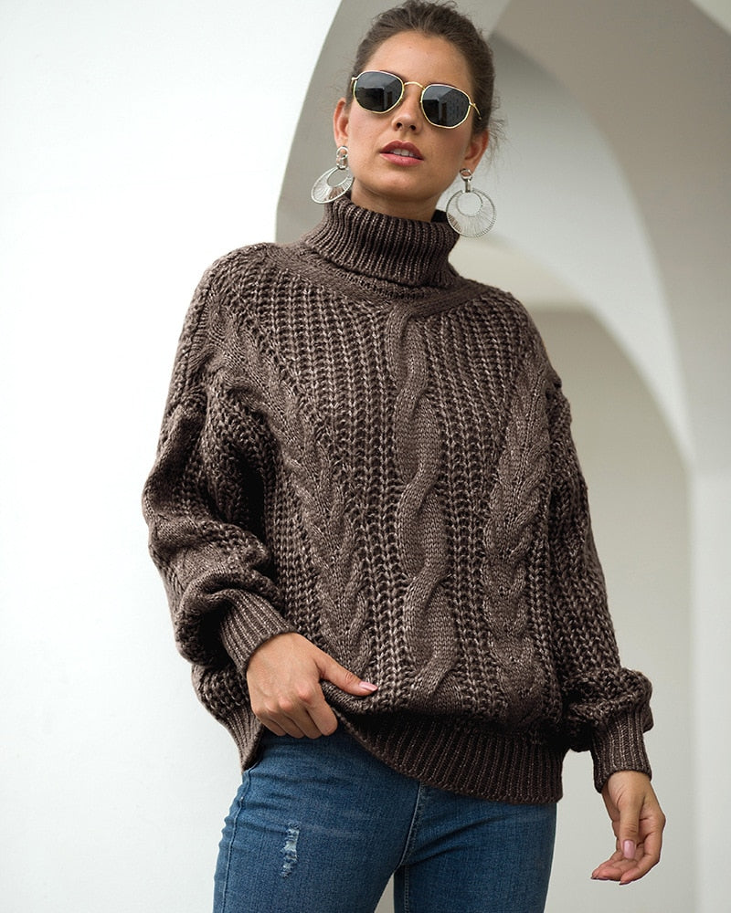 Kilara | Pull à col roulé tricoté femme