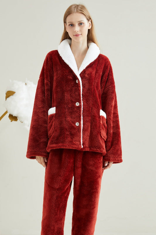 Heidi Mode | Set pyjama de Noël tendance à manches longues en peluche