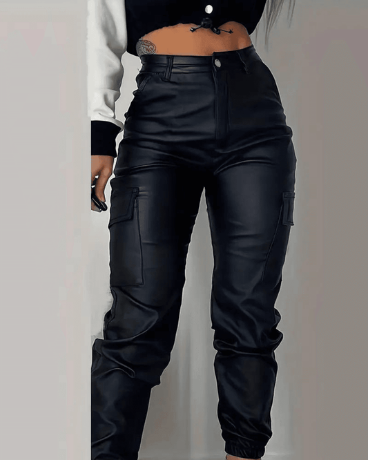 Pantalon cargo noir pour femmes