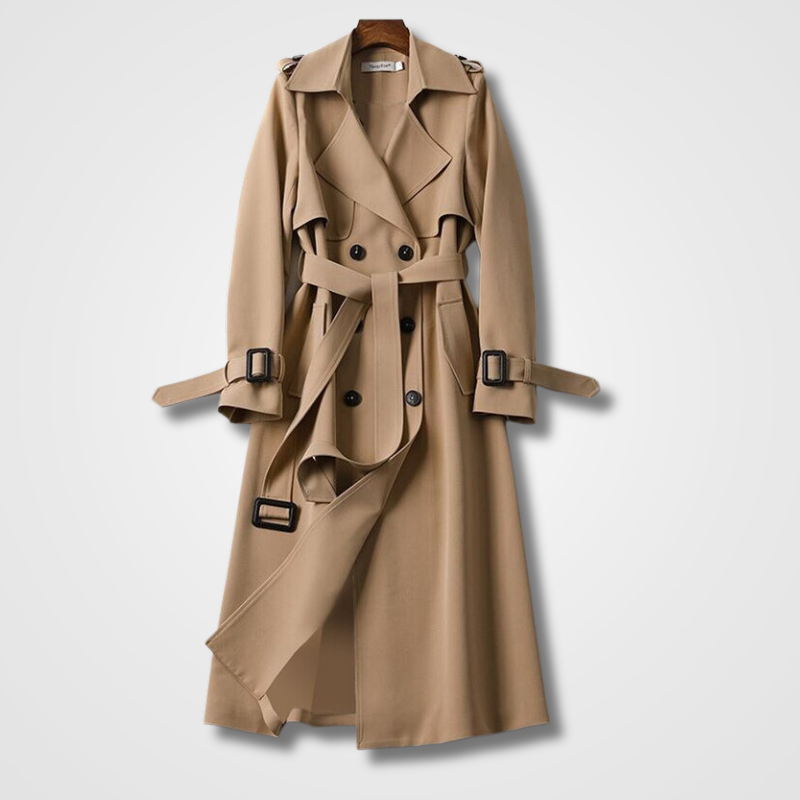 Qima Jacket | Elegant Long Trench Coat Jacket