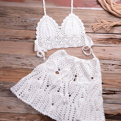 Elodie - Ensemble Bikini Crocheté Stylé pour Femmes