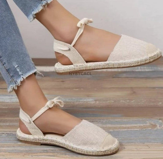 Sophie | Espadrilles plates en corde de chanvre