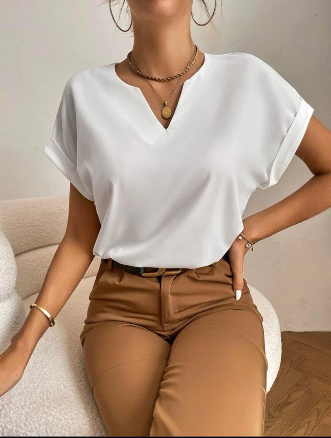 Venny Blouse | Blouse simple à manches courtes