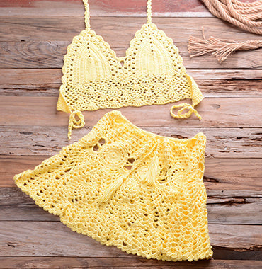 Elodie - Ensemble Bikini Crocheté Stylé pour Femmes