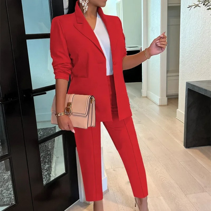 Victoria - Ensemble Blazer et Pantalon Coordonné pour le Bureau pour Femmes