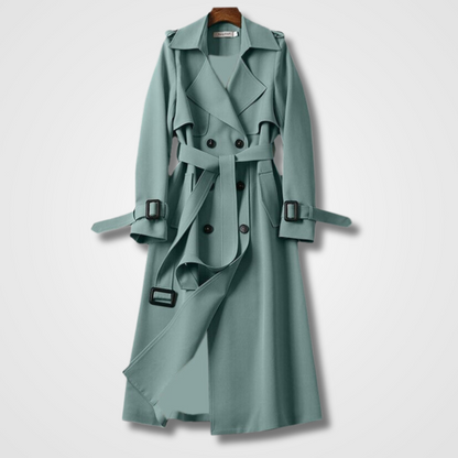 Qima Jacket | Elegant Long Trench Coat Jacket