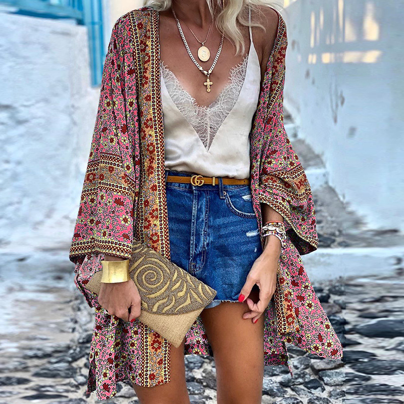 Zanzi Boho Cardigan | Un kimono joyeux, élégant et mi-long !