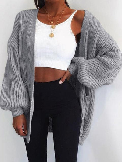 Cardigan élégant en maille à manches longues pour un look stylé