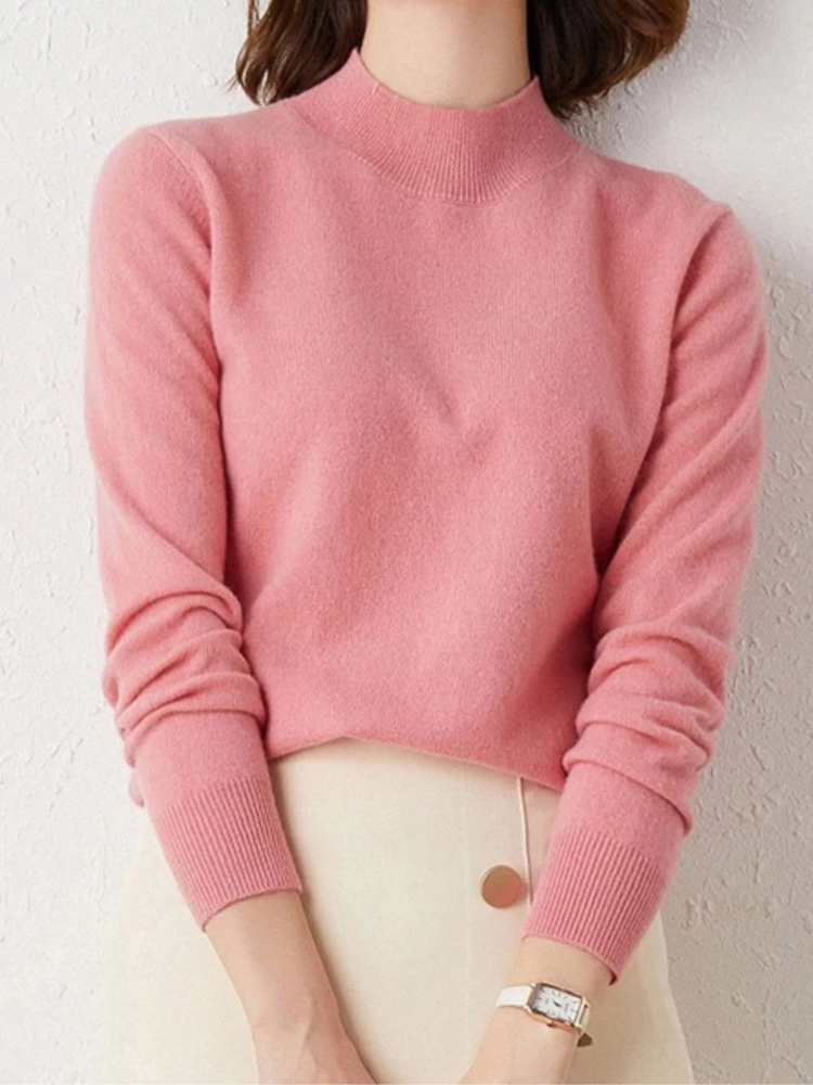 Yzelka Sweater | Pull classique à col montant pour femmes