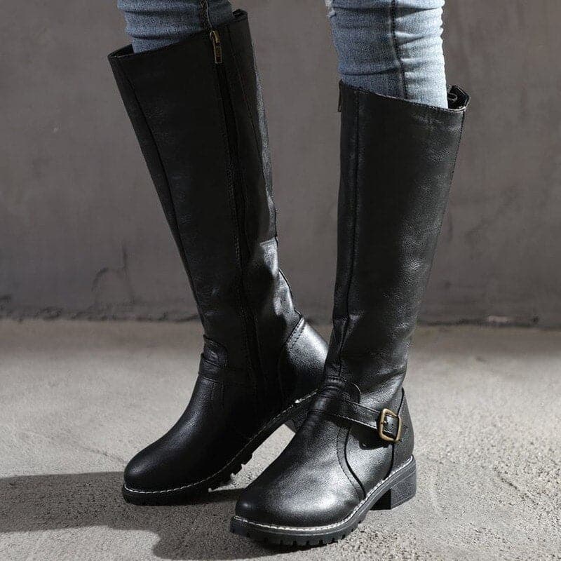 Martha - Bottes hautes en cuir pour femmes