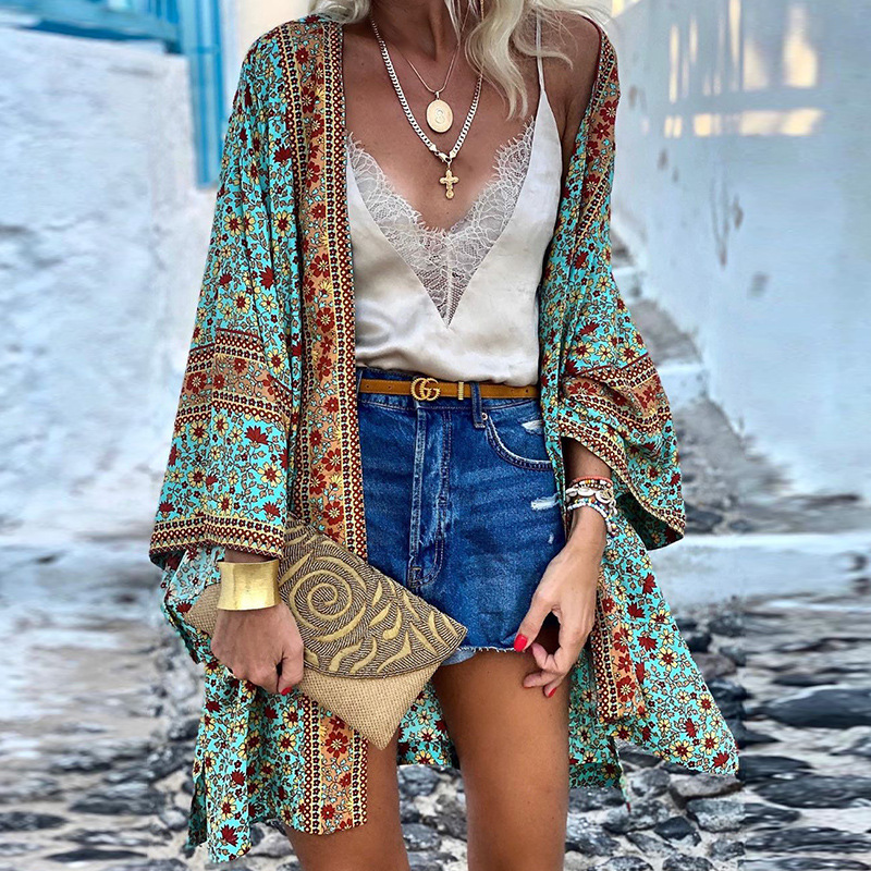 Zanzi Boho Cardigan | Un kimono joyeux, élégant et mi-long !