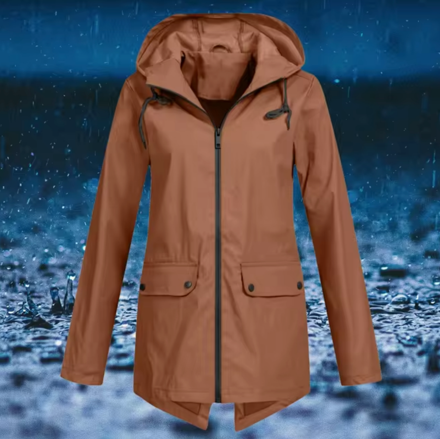 - Imperméable coupe-vent avec capuche