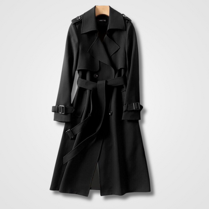 Qima Jacket | Elegant Long Trench Coat Jacket